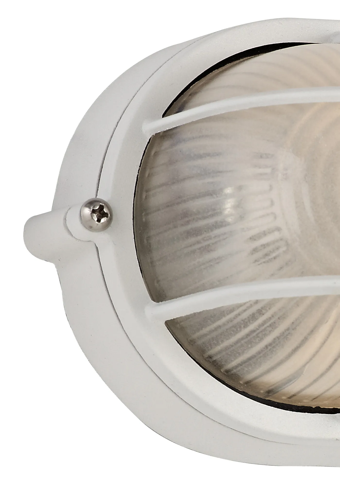 Avon Oval Wall Lamp 1 Light IP44 Outdoor White D0479  Deco Avon